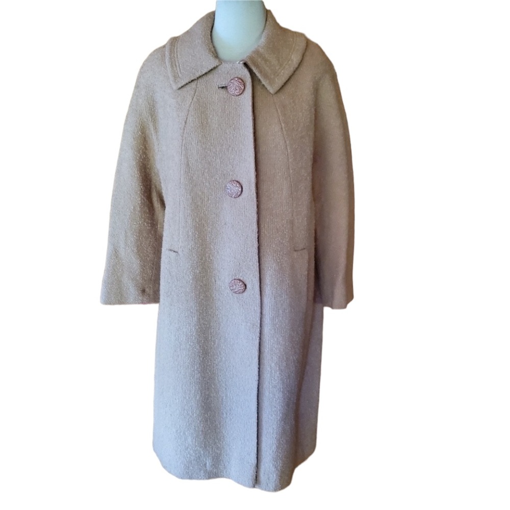 1960s Abbmoor Tan, Lined,‎ Nubby Winter Coat